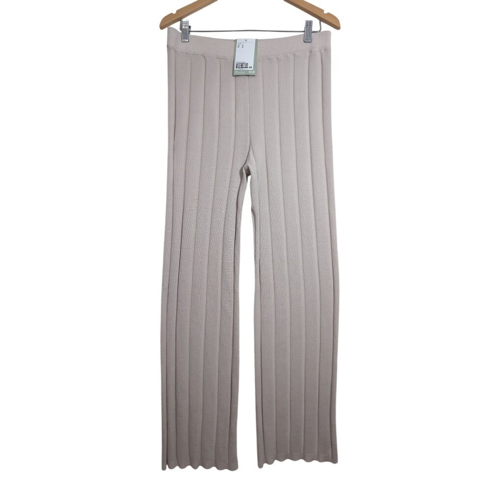 H&M Beige Ribbed Knit Pants - Picture 4 of 14